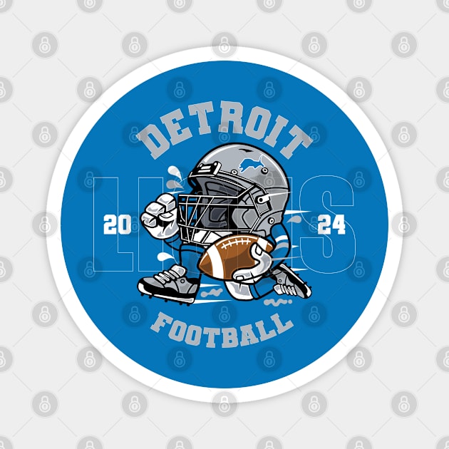 Detroit Football Magnet by Nagorniak